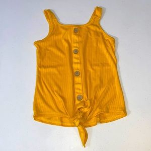 Lily Bleu Girl’s Yellow/Gold Summer Tank Top Knot Tie Size Small (7/8)
